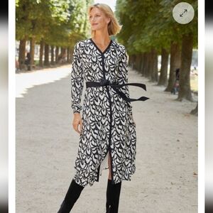 Talbots Crepe Midi Dress - Gathered Feathers_2